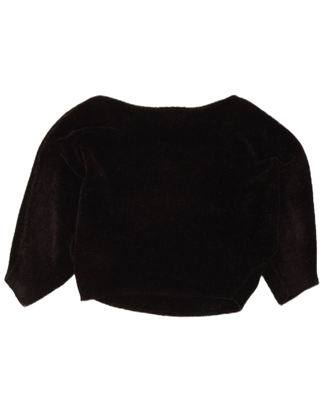 Damski sweter oversize z dekoltem w łódkę Zara UK 10, mały, czarny poliester