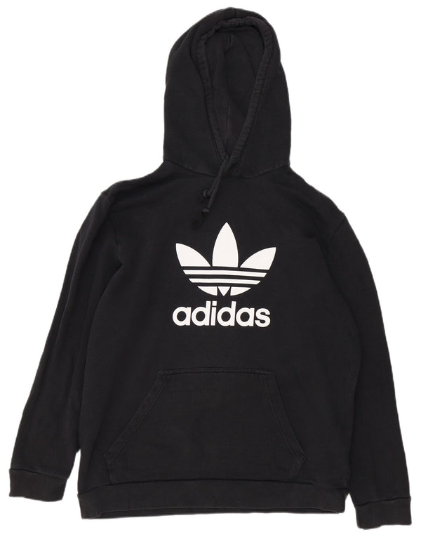 Męska bluza z kapturem Adidas Graphic, duża, czarna, bawełniana