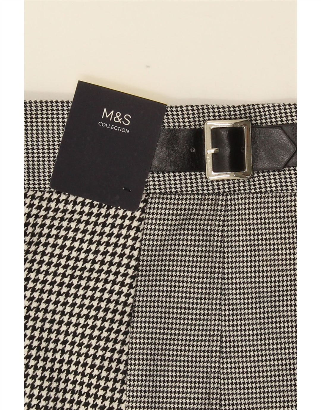 Marks & Spencer Damska plisowana spódnica UK 16 duża W34 czarna pepitka
