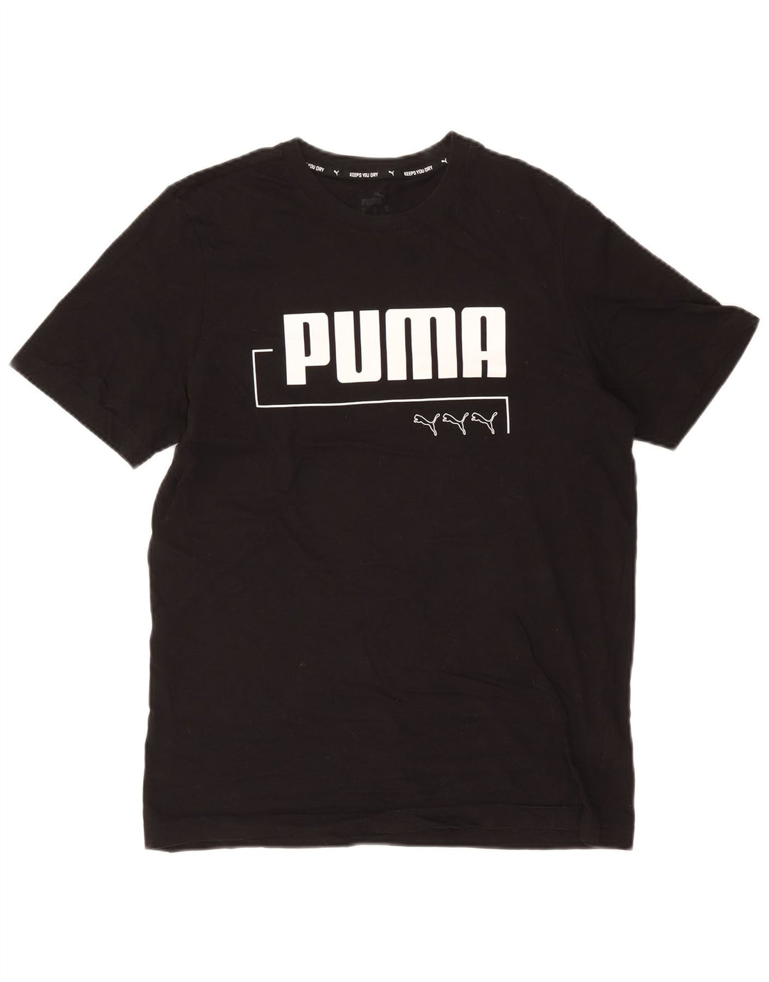 Męska koszulka z grafiką Puma, średnia czarna bawełniana