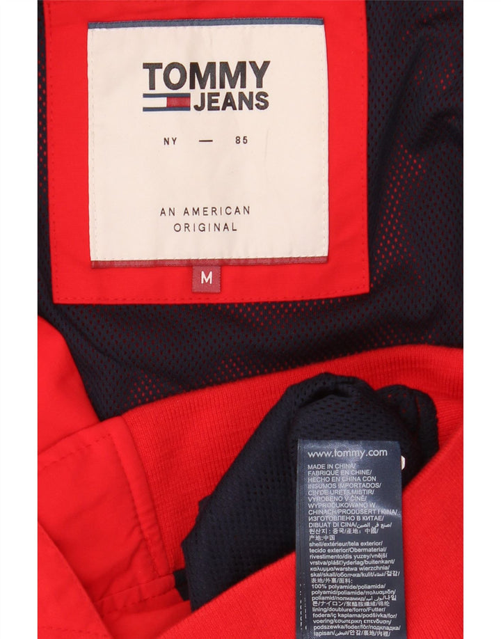 Męska kurtka bomberka Tommy Jeans UK 38, średni czerwony poliester