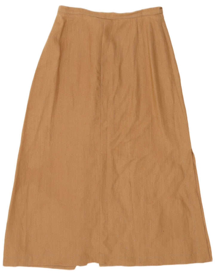 Damska spódnica kopertowa Max Mara UK 16 Large W30 Beżowa lniana