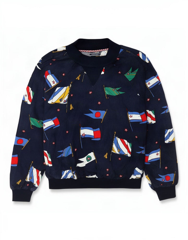 Damska bluza z grafiką Tommy Hilfiger US 6, średni granat