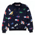 Damska bluza z grafiką Tommy Hilfiger US 6, średni granat