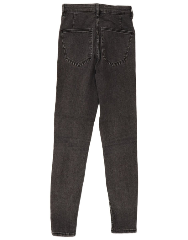Damskie jeansy skinny z wysokim stanem Zara EU 36 XS W26 L28 Szara bawełna