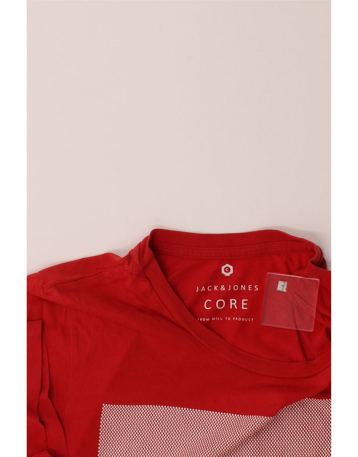JACK & JONES Mens Graphic T-Shirt Top Large Red Cotton Vintage Jack & Jones and Second-Hand Jack & Jones from Messina Hembry 