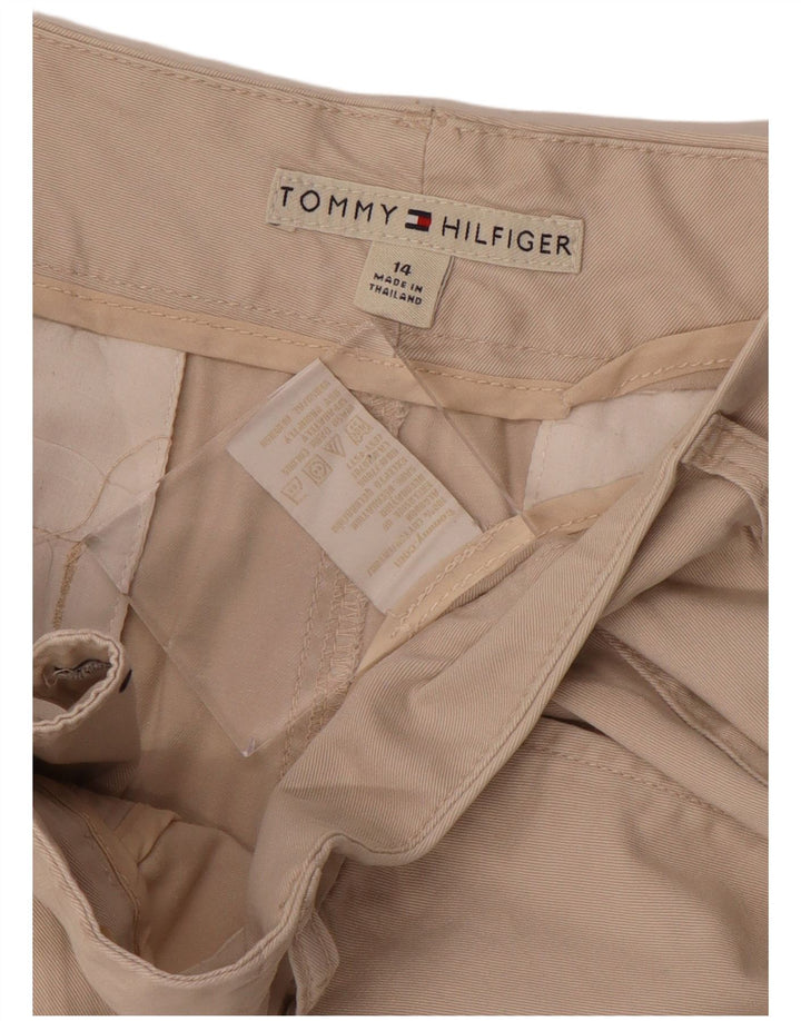 Damskie spodenki chino TOMMY HILFIGER US 14 XL W34 beżowa bawełna