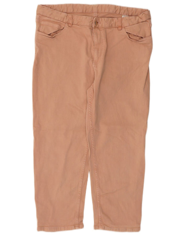 Marks & Spencer Damskie spodnie Capri UK 16 Large W32 L22 Różowa bawełna