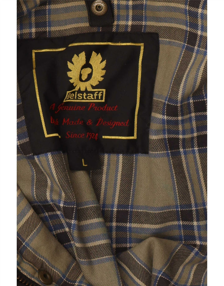 Męska kurtka z woskowanej bawełny Belstaff UK 40, duża, brązowa bawełna