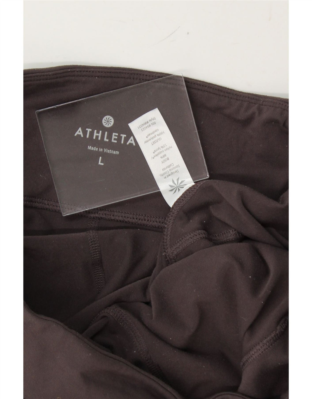 ATHLETA Womens Leggings UK 14 Large  Brown Nylon Vintage Athleta and Second-Hand Athleta from Messina Hembry 