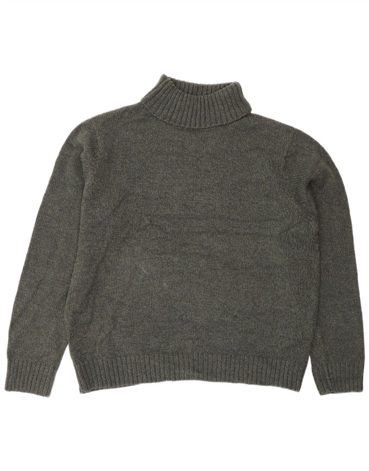 Marks & Spencer Męski sweter z golfem, duży, zielony, akrylowy