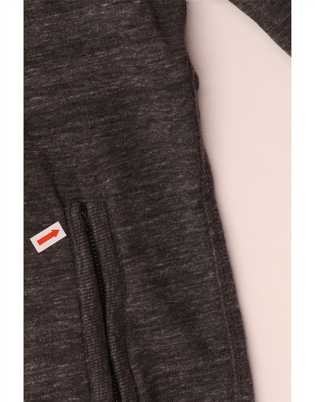 SUPERDRY Męski sweter z kapturem, mały, szary, z bawełny w cętki