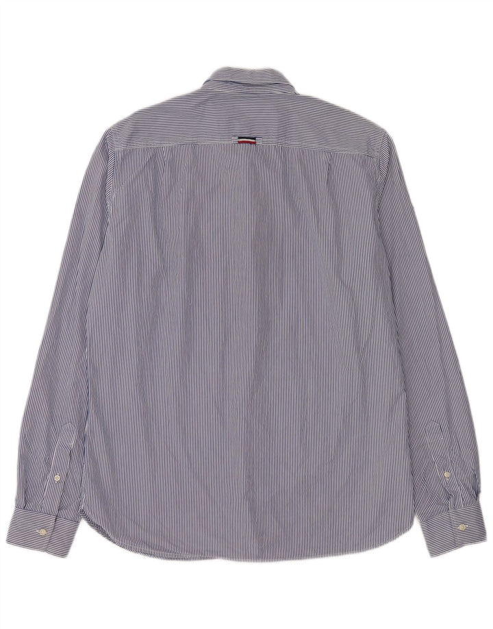 Koszula męska Superdry XL, niebieska, bawełniana w prążki
