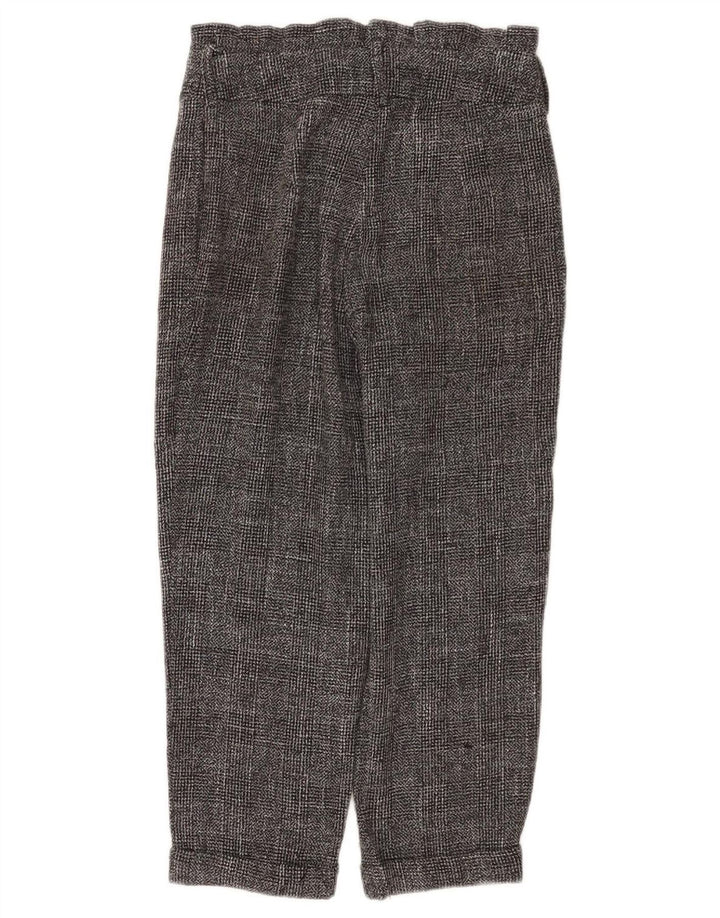Damskie krótkie spodnie Topshop UK 10 Small W28 L22 Szary poliester w kratę