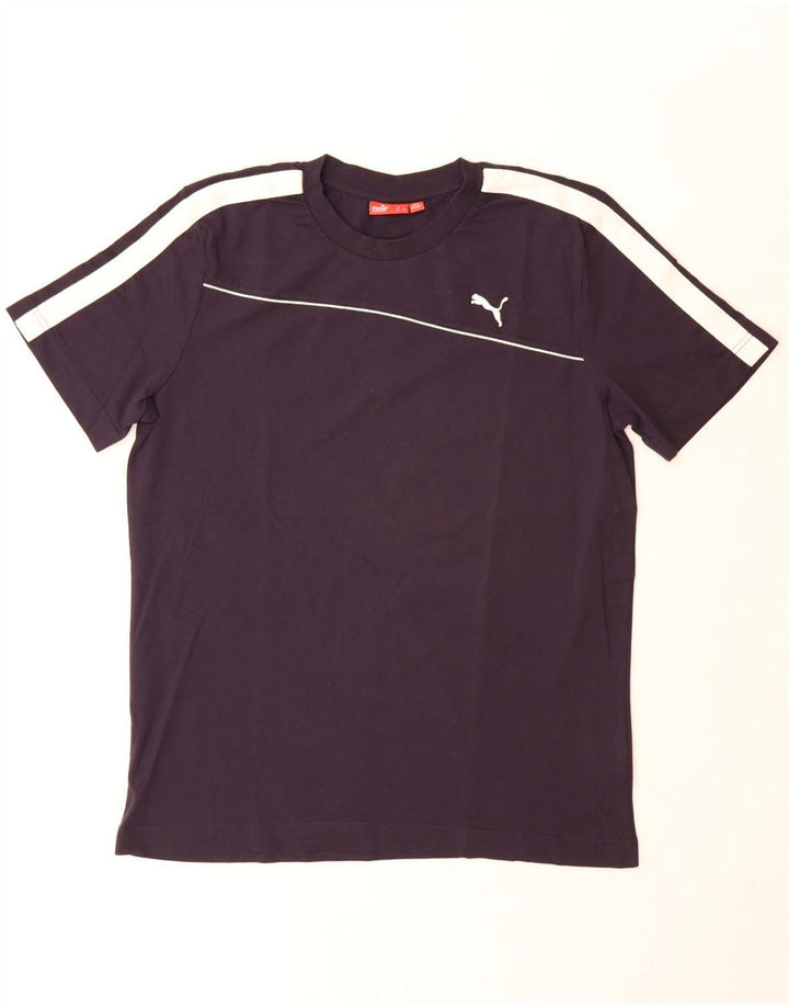 T-shirt męski Puma, duży, bawełniany, w kolorze granatowym