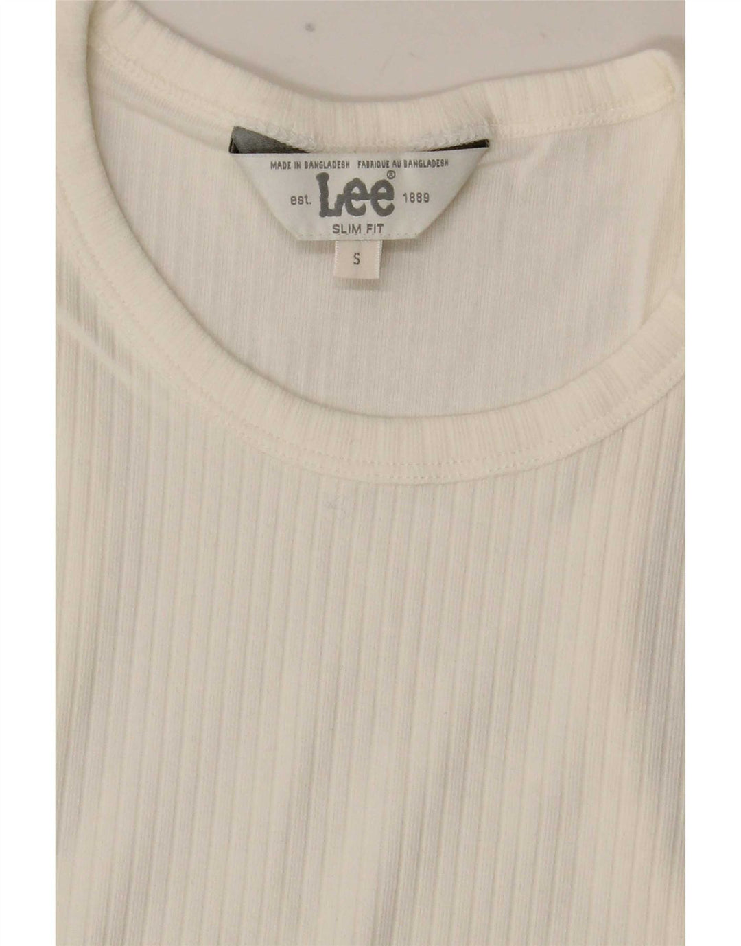 Damska kamizelka Lee Crop Slim Fit UK 8 Small White