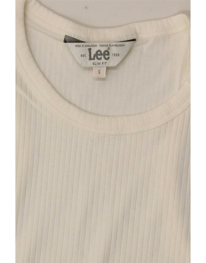 Damska kamizelka Lee Crop Slim Fit UK 8 Small White