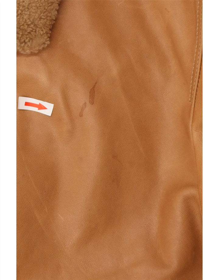 Męska skórzana kurtka bomber Timberland UK 42 XL, brązowa skóra