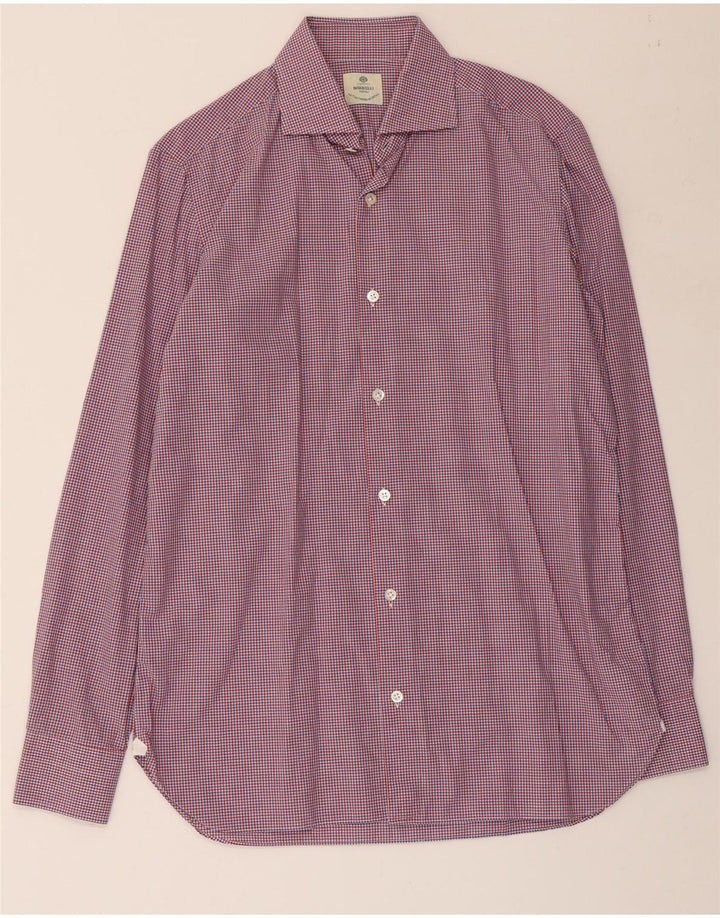 Koszula męska BORRELLI Rozmiar 39 15 1/2 Średnia wielokolorowa bawełniana krata