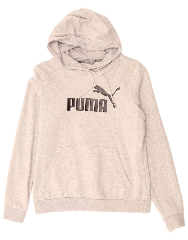 Damski sweter z kapturem i grafiką PUMA UK 14 Średnioszary, bawełniany nakrapiany