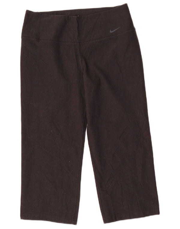 Damskie legginsy NIKE Dri Fit Capri UK 12, średni czarny poliester