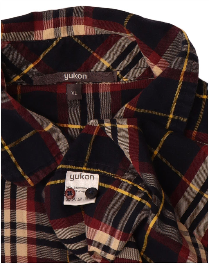 Męska koszula flanelowa Yukon XL w wielokolorową kratę, bawełniana