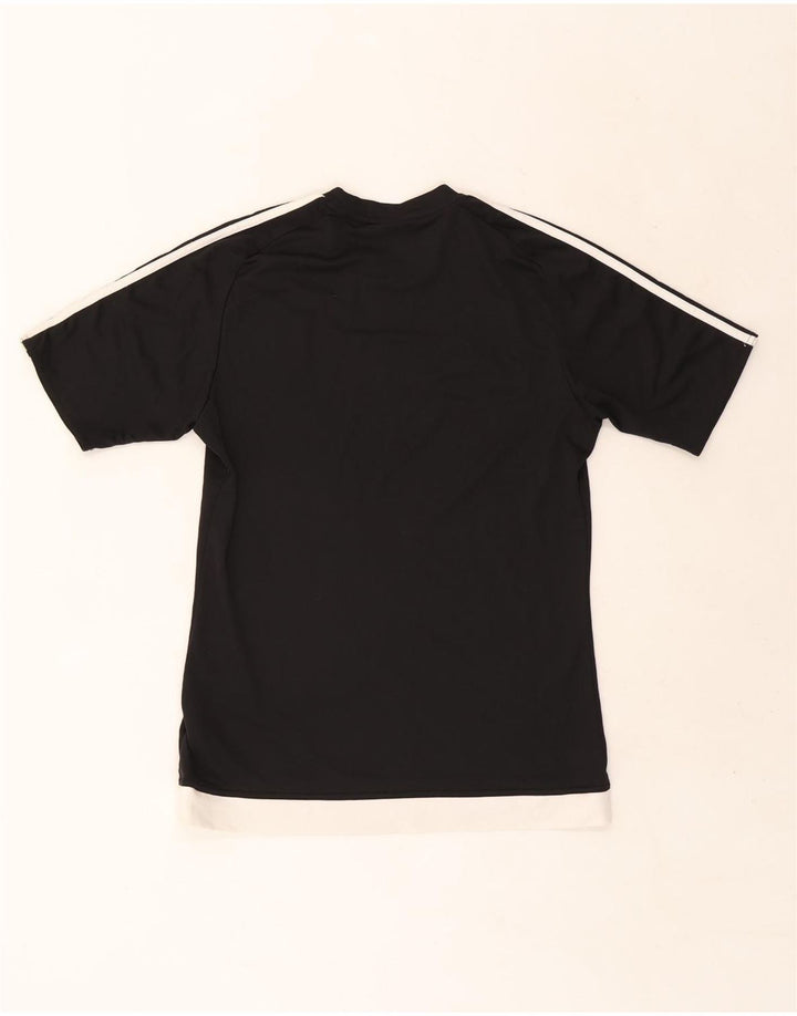 Adidas Męska koszulka Climalite Top, mała, czarna, z blokami kolorów, poliestrowa