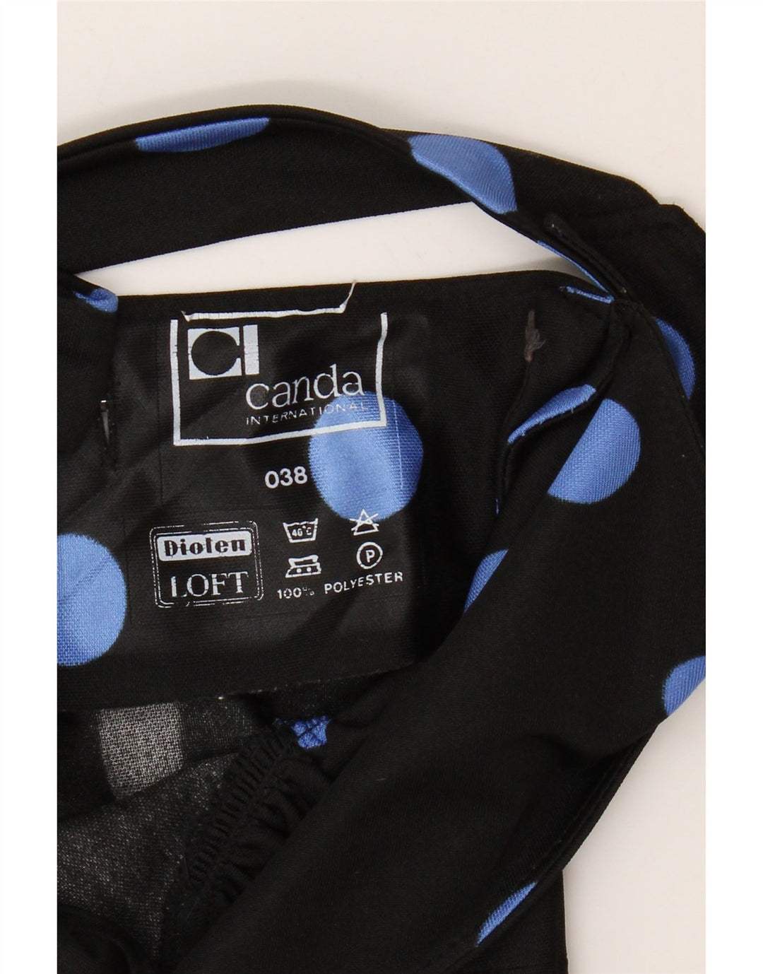 Canda Damska sukienka maxi z halterem EU 38, średni czarny poliester w cętki