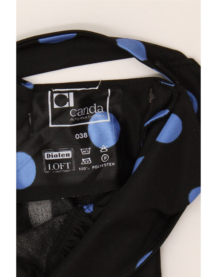 Canda Damska sukienka maxi z halterem EU 38, średni czarny poliester w cętki