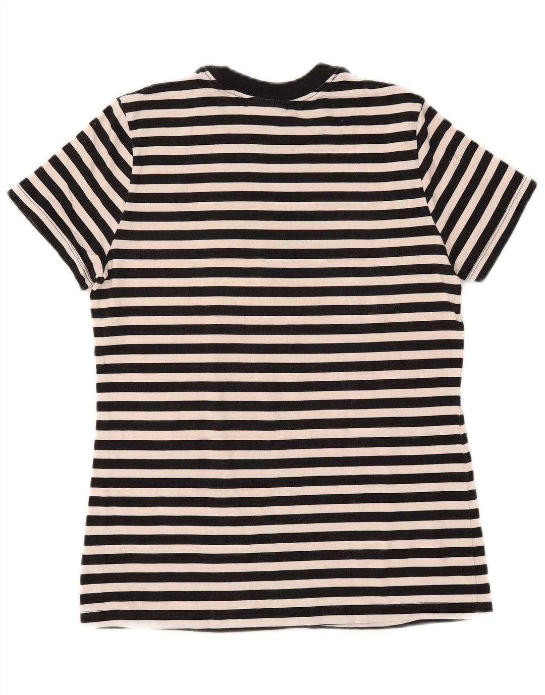 Damska koszulka z grafiką NIKE Top UK 12, średnia, czarna bawełniana w paski