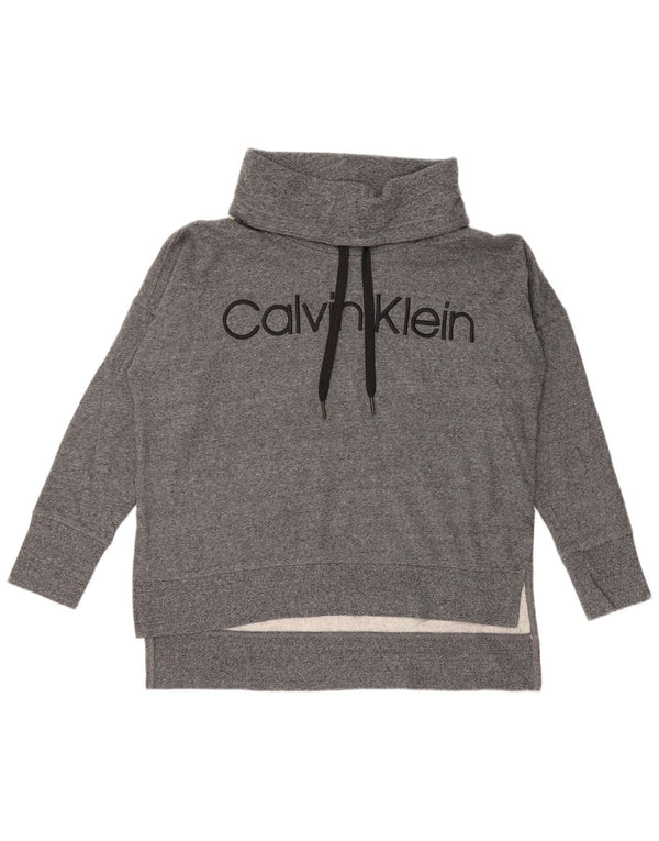 Damski sweter oversize CALVIN KLEIN z grafiką UK 14, średni szary