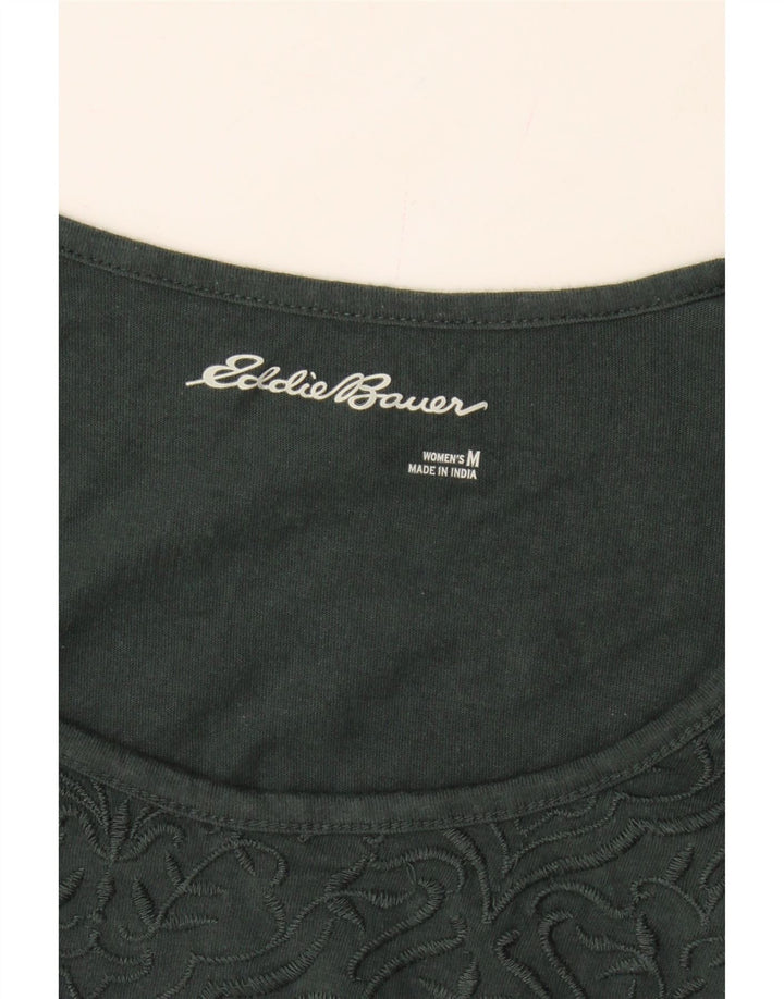 EDDIE BAUER Womens Top Long Sleeve UK 12 Medium Green Cotton Vintage Eddie Bauer and Second-Hand Eddie Bauer from Messina Hembry 