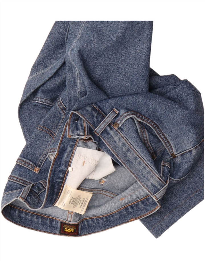 Męskie proste dżinsy Lee W34 L32 Niebieskie bawełniane