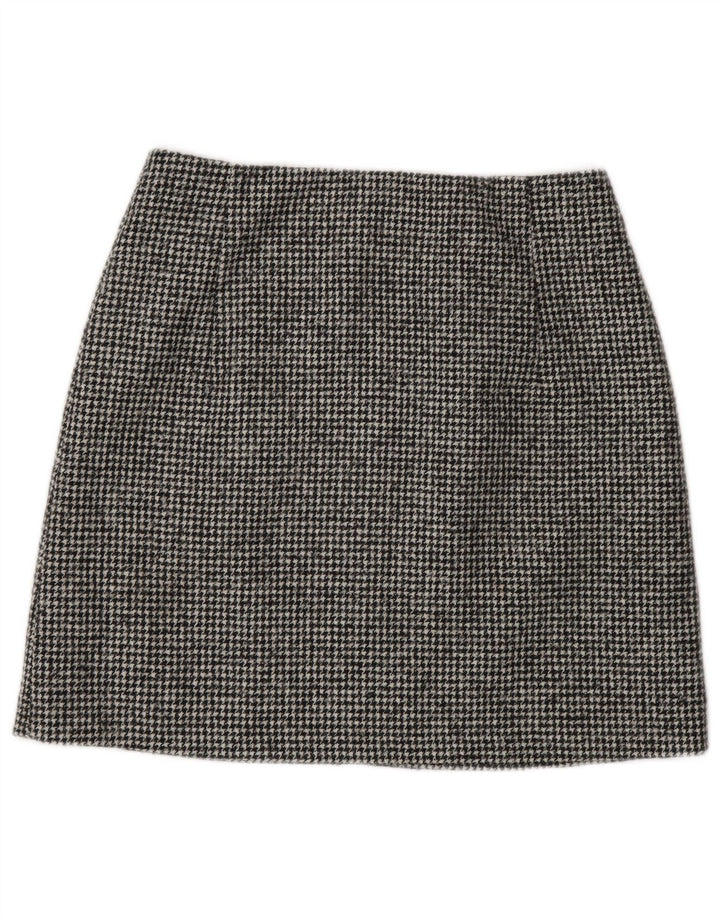 Spódnica mini damska Massimo Dutti mała W26 czarna pepitka wełniana