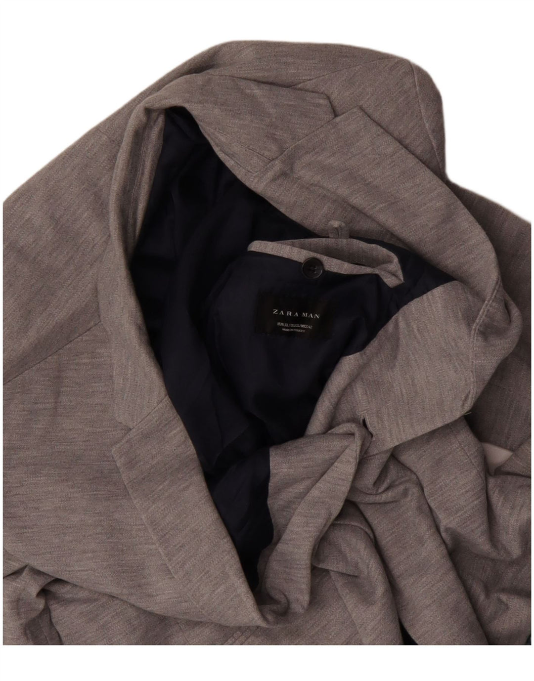 Męska marynarka Zara zapinana na 2 guziki UK 42 XL, szary poliester