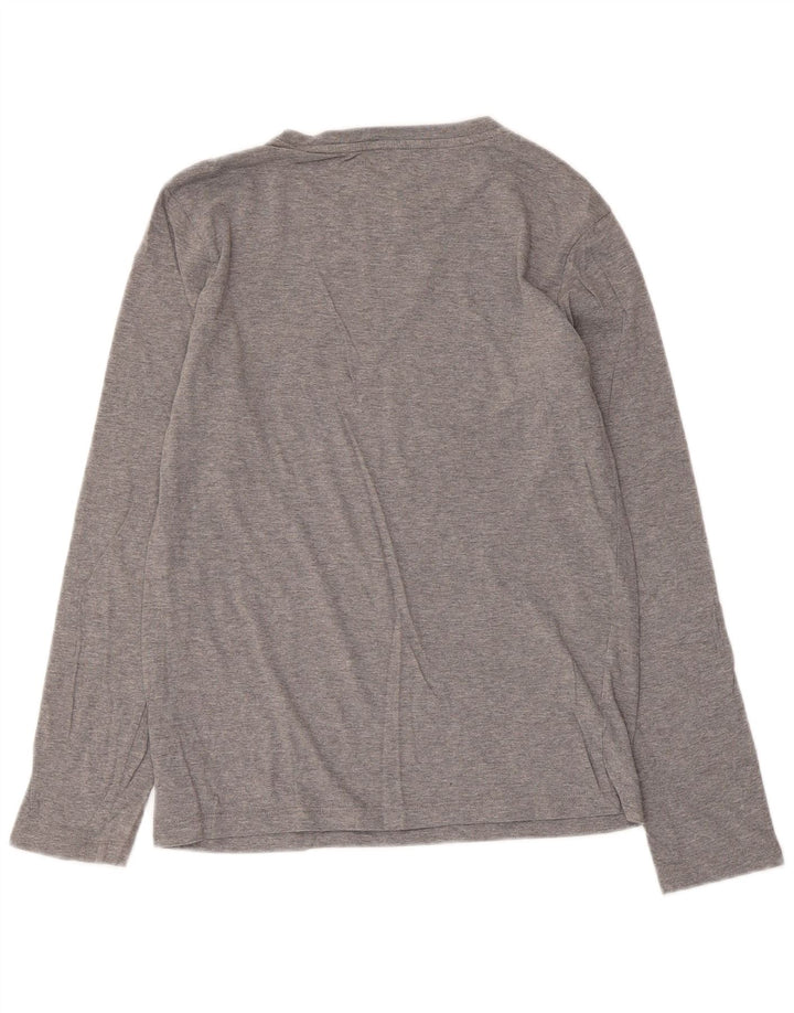 Top chłopięcy Tommy Hilfiger z długim rękawem 12-13 lat, szara bawełna