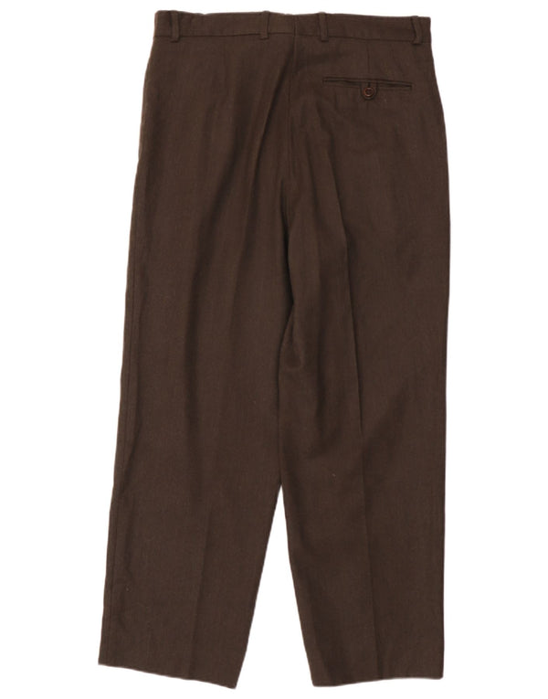 Męskie spodnie garniturowe Massimo Dutti EU 44 Large W34 L28 Brązowa wełna