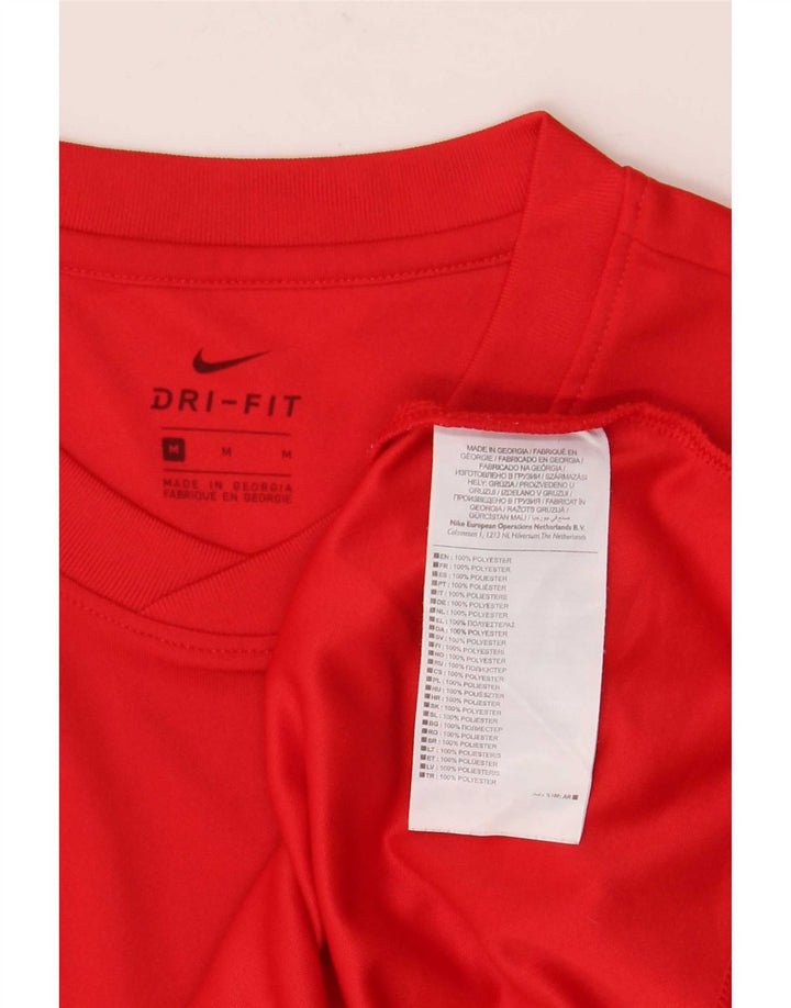 Męski T-shirt Nike Dri Fit Top, średni czerwony poliester