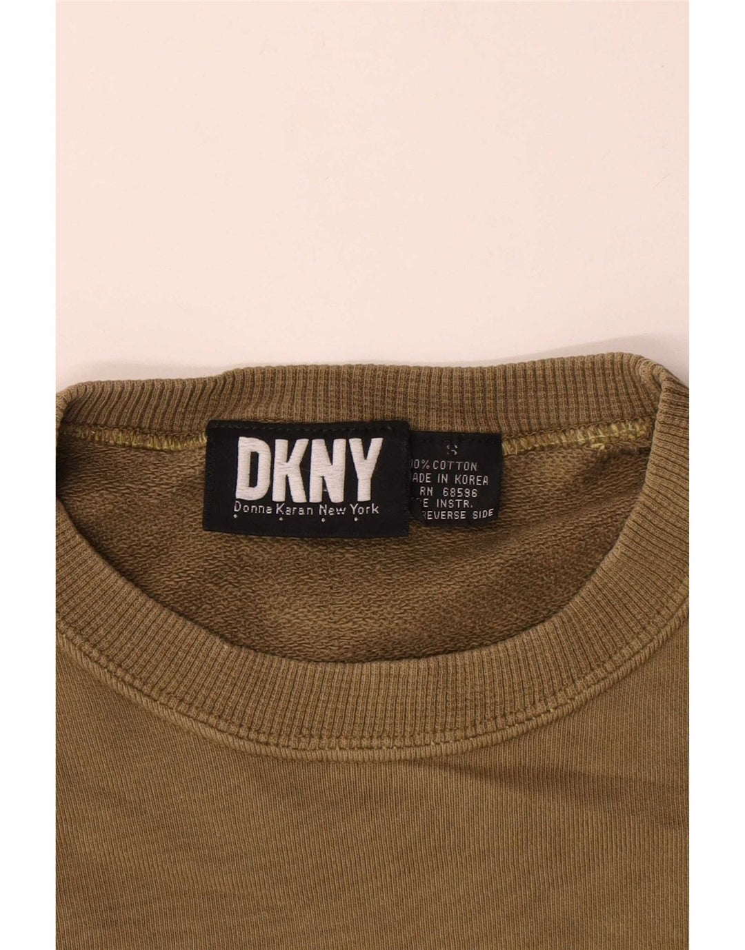 Męska bluza dresowa Dkny o luźnym kroju, mała, bawełniana w kolorze khaki