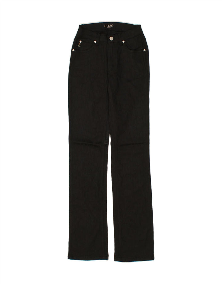 GUESS Womens Bootcut Casual Trousers W26 L31  Black Viscose Vintage Guess and Second-Hand Guess from Messina Hembry 