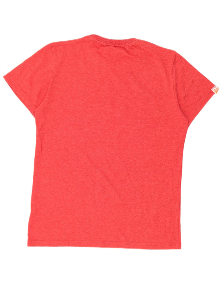 Męski T-shirt z grafiką Superdry, duży, czerwony, poliester