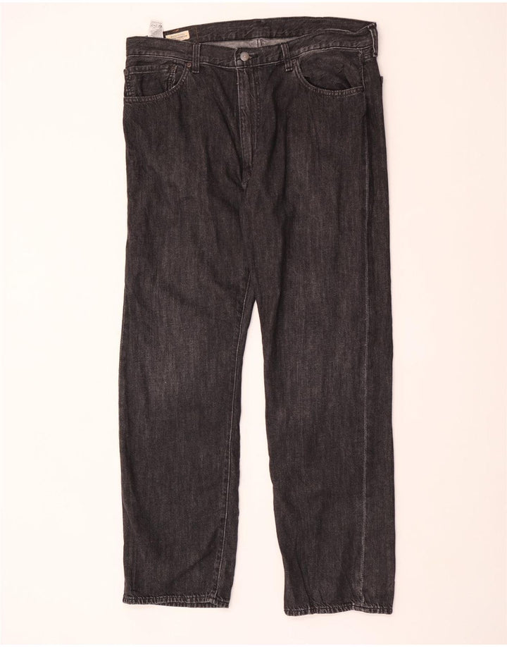 Męskie proste dżinsy LEVI'S W36 L32, czarna bawełna