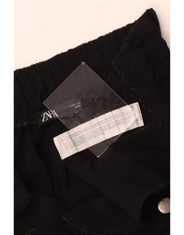 Damskie spodnie joggery ZARA, duże, W3, czarne, poliestrowe