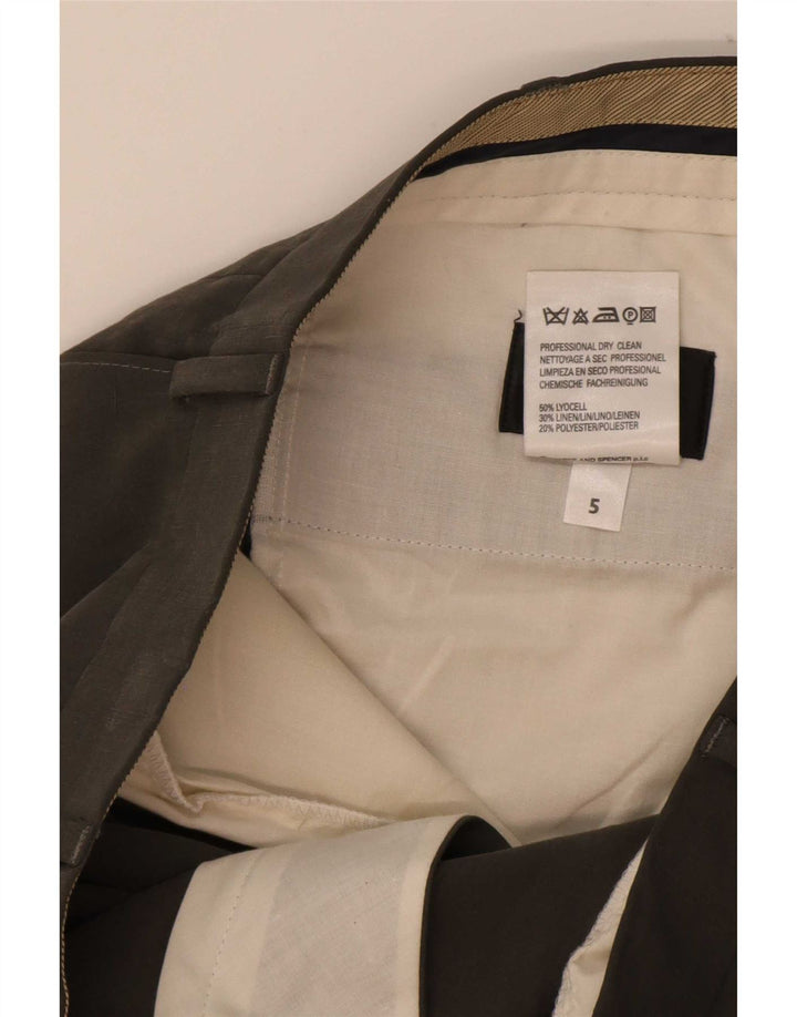 Męskie spodnie garniturowe Marks & Spencer W38 L31 Szary Lyocell