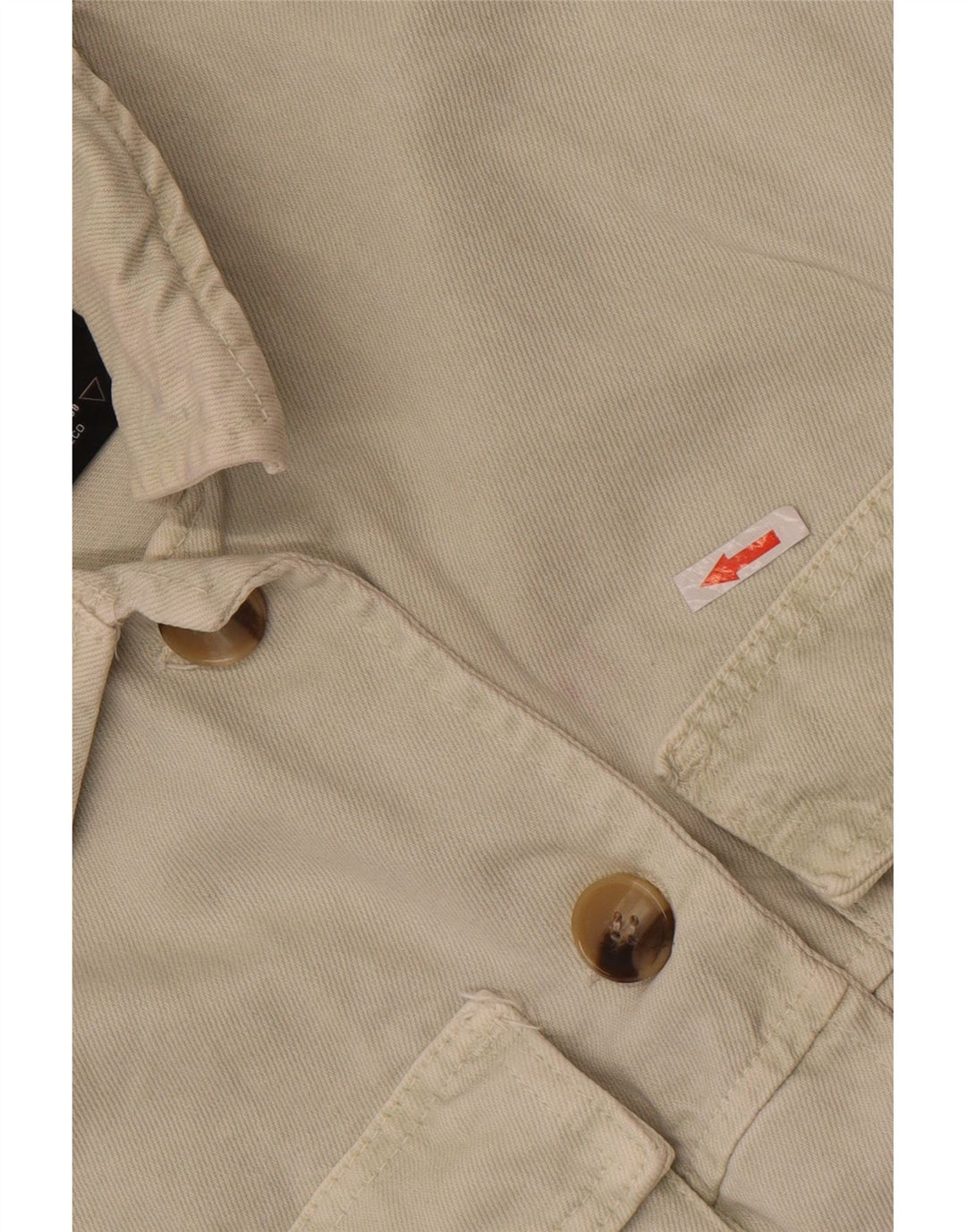 Damska kurtka jeansowa Zara Crop UK 10, mała, z białej bawełny