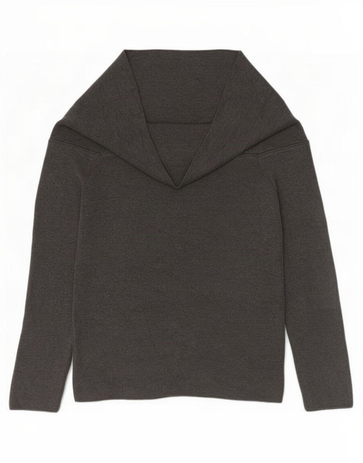 Marks & Spencer Damski sweter z golfem UK 12 Średni szary wiskoza