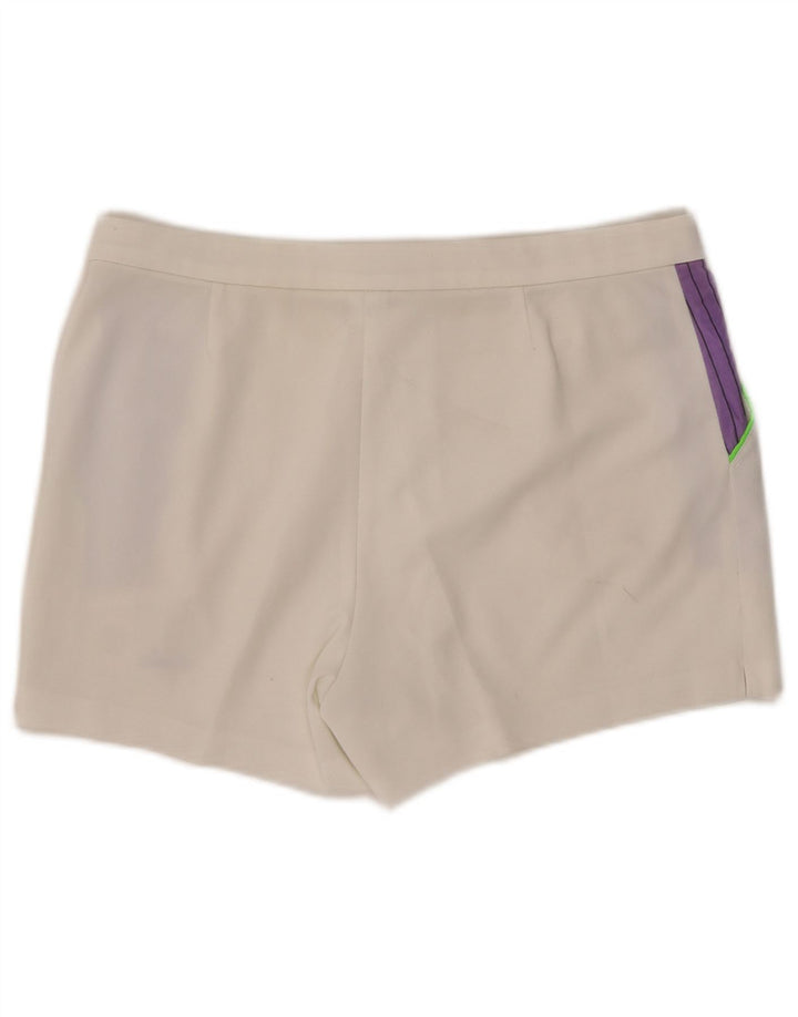 Damskie spodenki Chino Diadora W33, duże, białe, z blokami kolorów