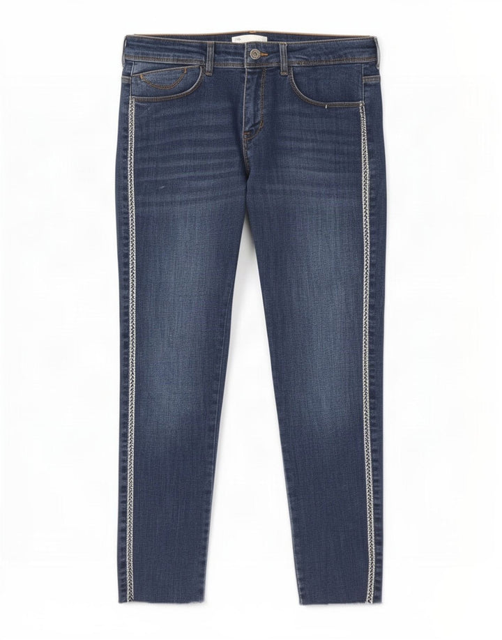 Damskie proste dżinsy Zara EU 40 Medium W30 L27 Niebieskie