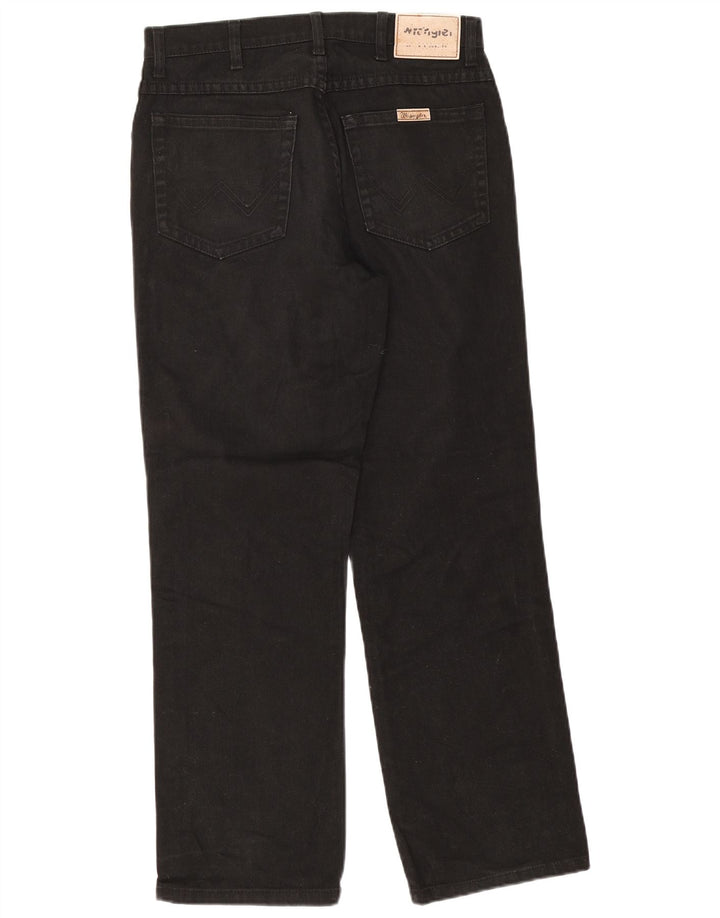 Męskie jeansy Wrangler o prostym kroju W32 L30, czarne, bawełniane