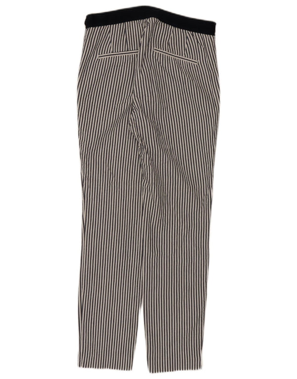 Spodnie damskie ZARA Slim Chino, małe W26 L27, bawełniane, w białe paski